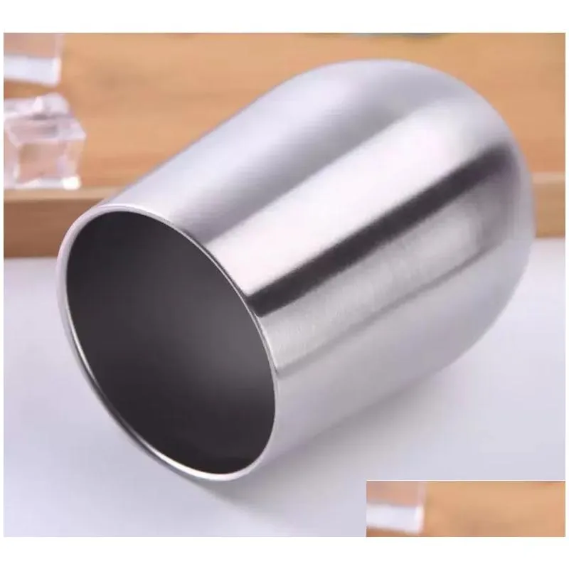 12oz sublimation wine tumbler with lid stainless steel egg shaped wine glass silver wine glasses coffee mug wholesale