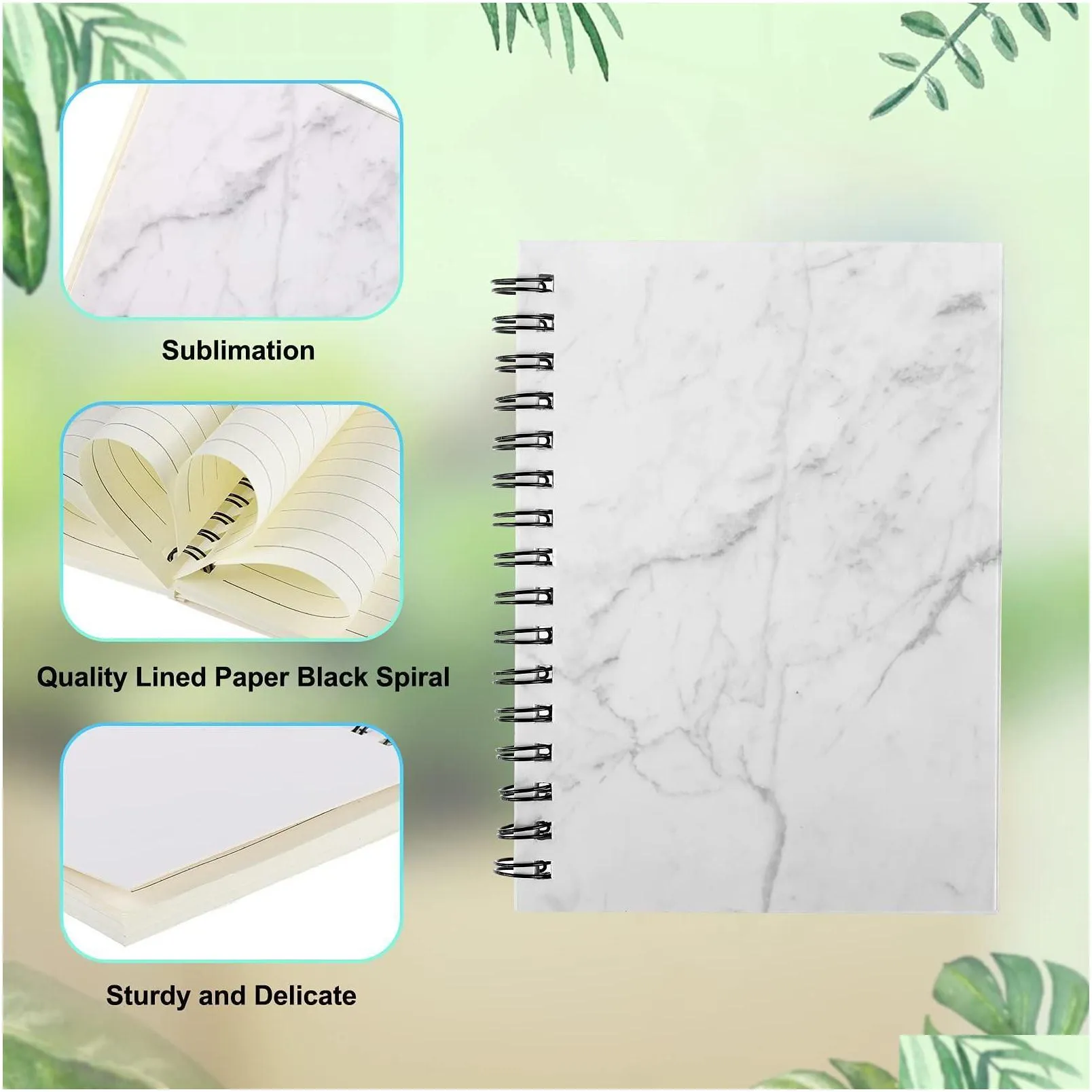 6 x 8 inch printable personalized writing sublimation blank notepads/notebook/journal for gifts/promotion fy5282