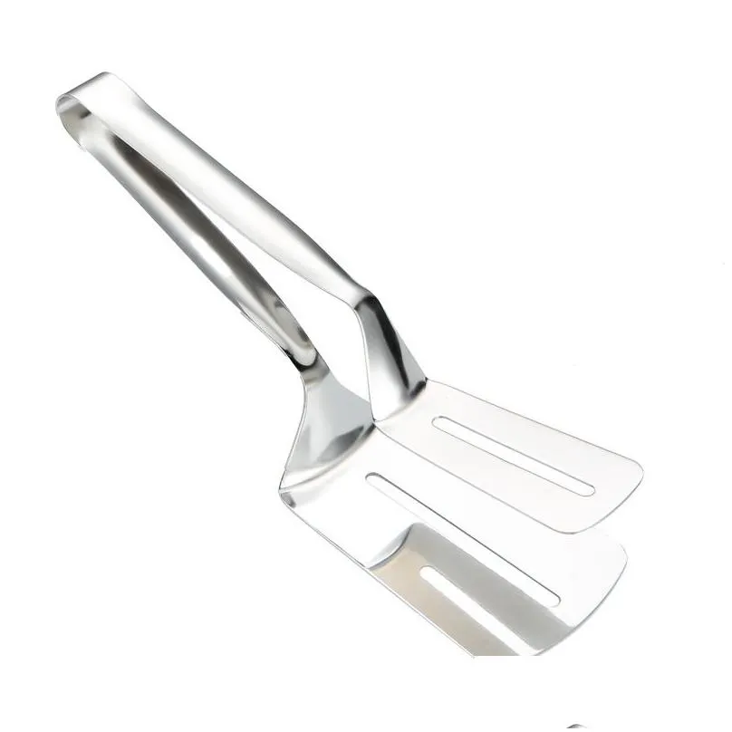 stainless steel kitchen bbq bread utensil barbecue tong fried fish steak clip shovel clamps meat vegetable meat clamp jy1028