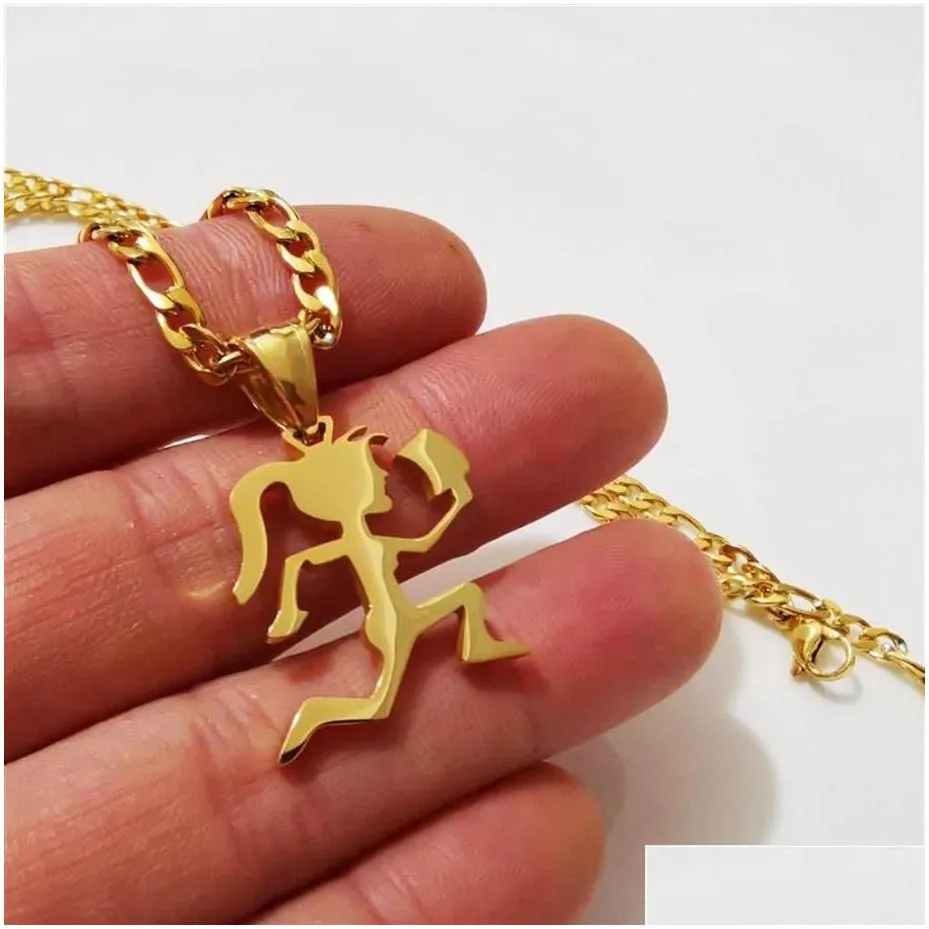 girls style Women Stainless Steel Pendant Jugallo Hatchetman Hatchet Man Charms MINI Small Necklace ICP Jewelry Silver Gold b290t