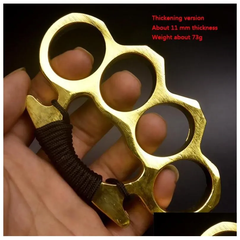 Multicolor Thickened Metal Knuckle Duster Four Finger Tiger Outdoor Camping Safety Defense Pocket EDC Tool