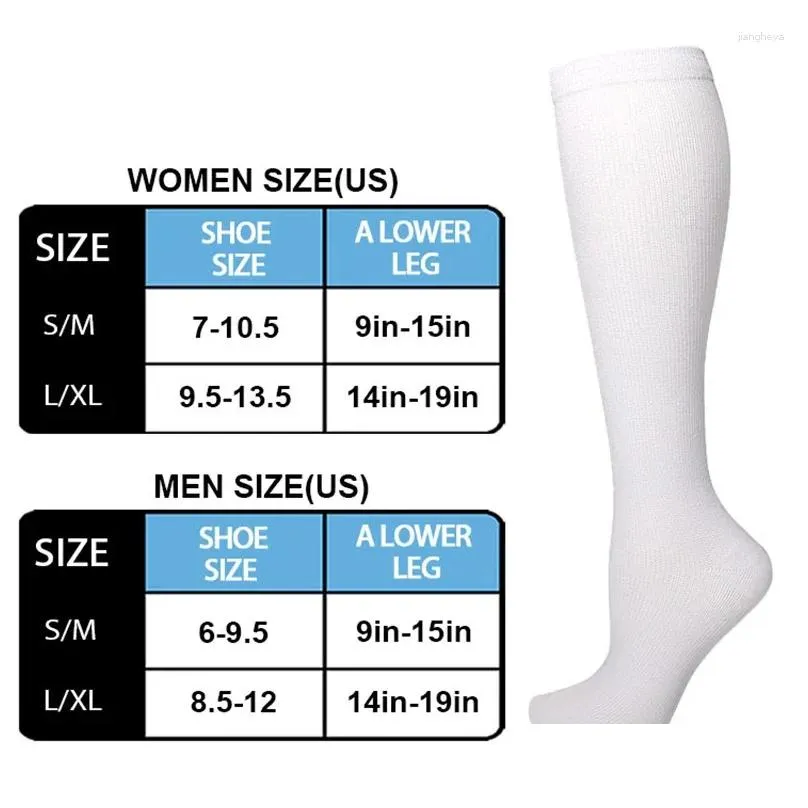 Sports Socks Knee-High Compression Outdoors Flat Solid Color Muscle Jump Rope Running Calf Women Men