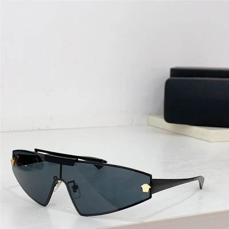New fashion design cat-eye sunglasses 2265 exquisite metal frame shield lens simple and popular style high end outdoor UV400 protection glasses