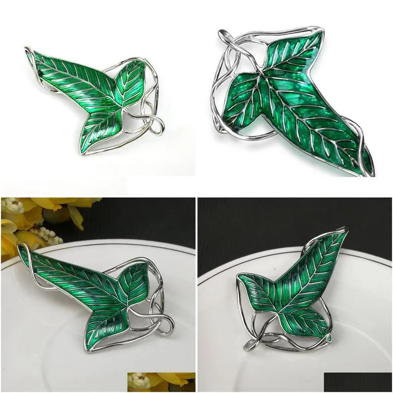 Pins, Brooches Pins Brooches Lotr The Lord Of Rings Leaf Brooch High Quality Fan Gift Fashion Jewelry 220916 Drop Delivery Jewelry Dhykg