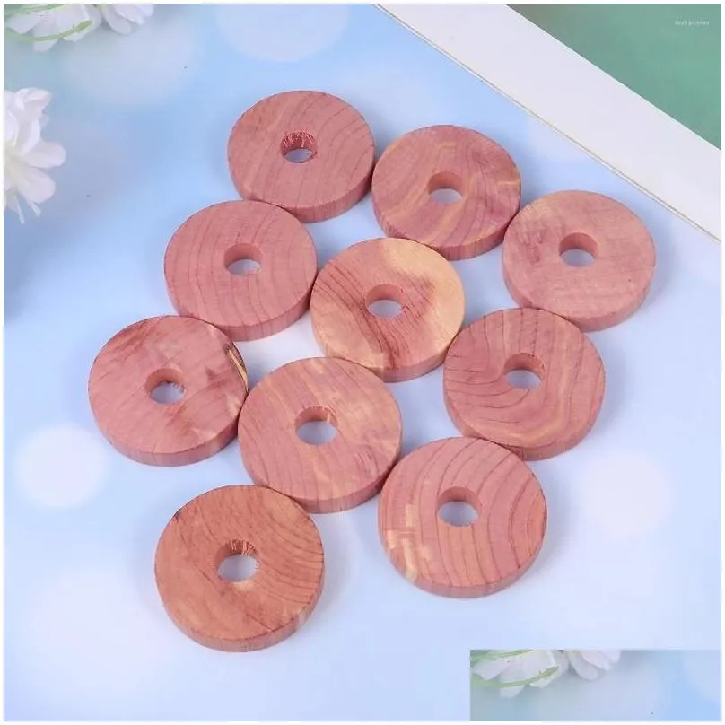 Storage Boxes 30 Pcs Bug Repellant Wood Block Cedar Ring Off Insect Fragrant Bamboo