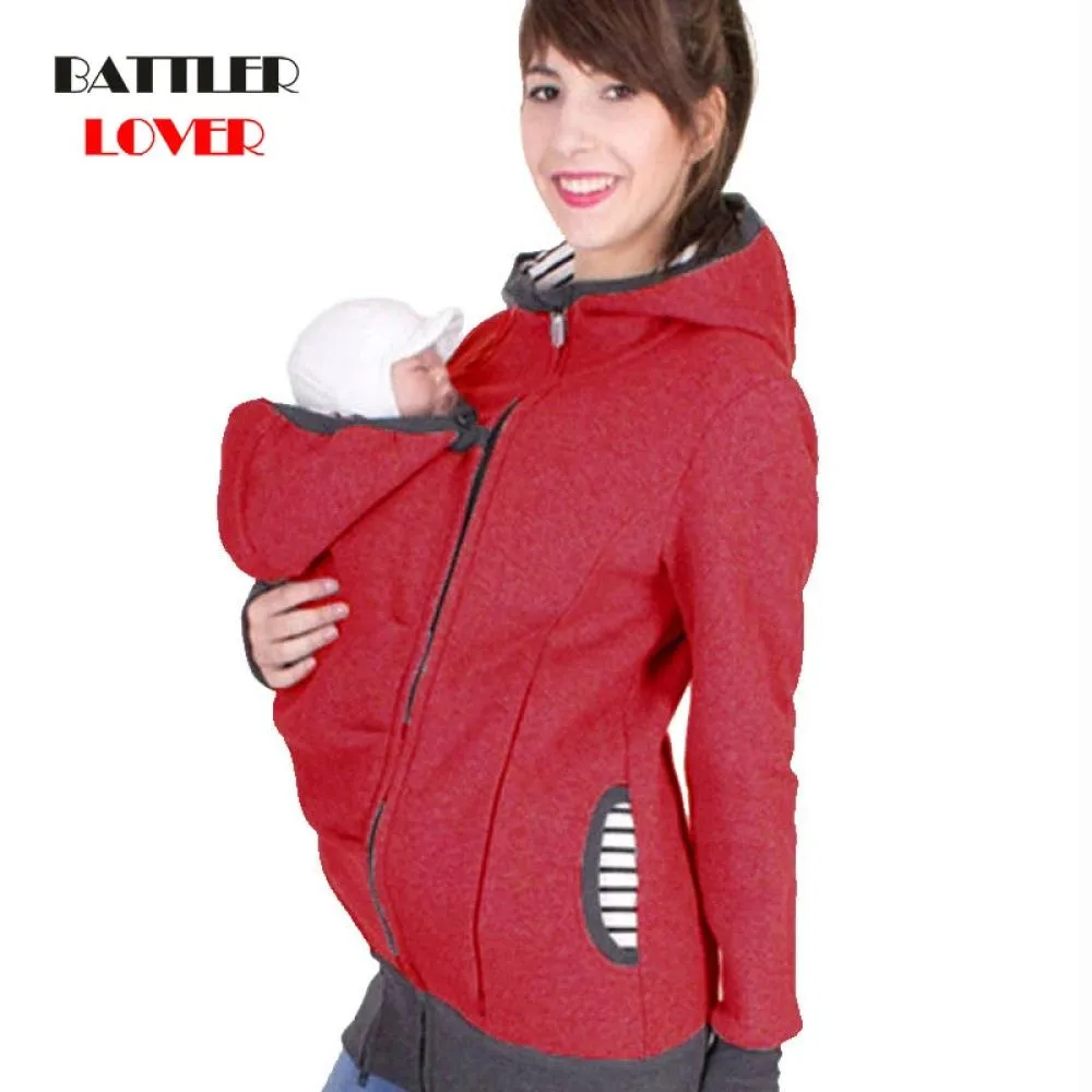 Parenting Baby Carrier Mother Kangaroo Hoodies Womens Hoodies Sweatshirt Women Hooded Sweatshirts Mujer Outerwear Jackets 2019