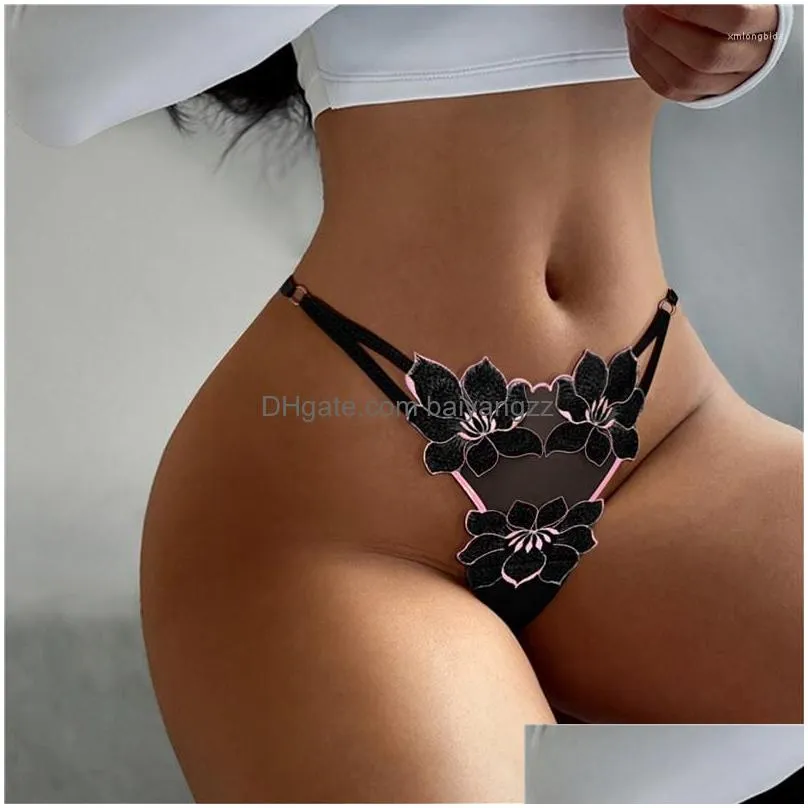 womens panties sexy lingerie for women lace crotch opening g-string thong pearl transparent womens underwear erotic temptation