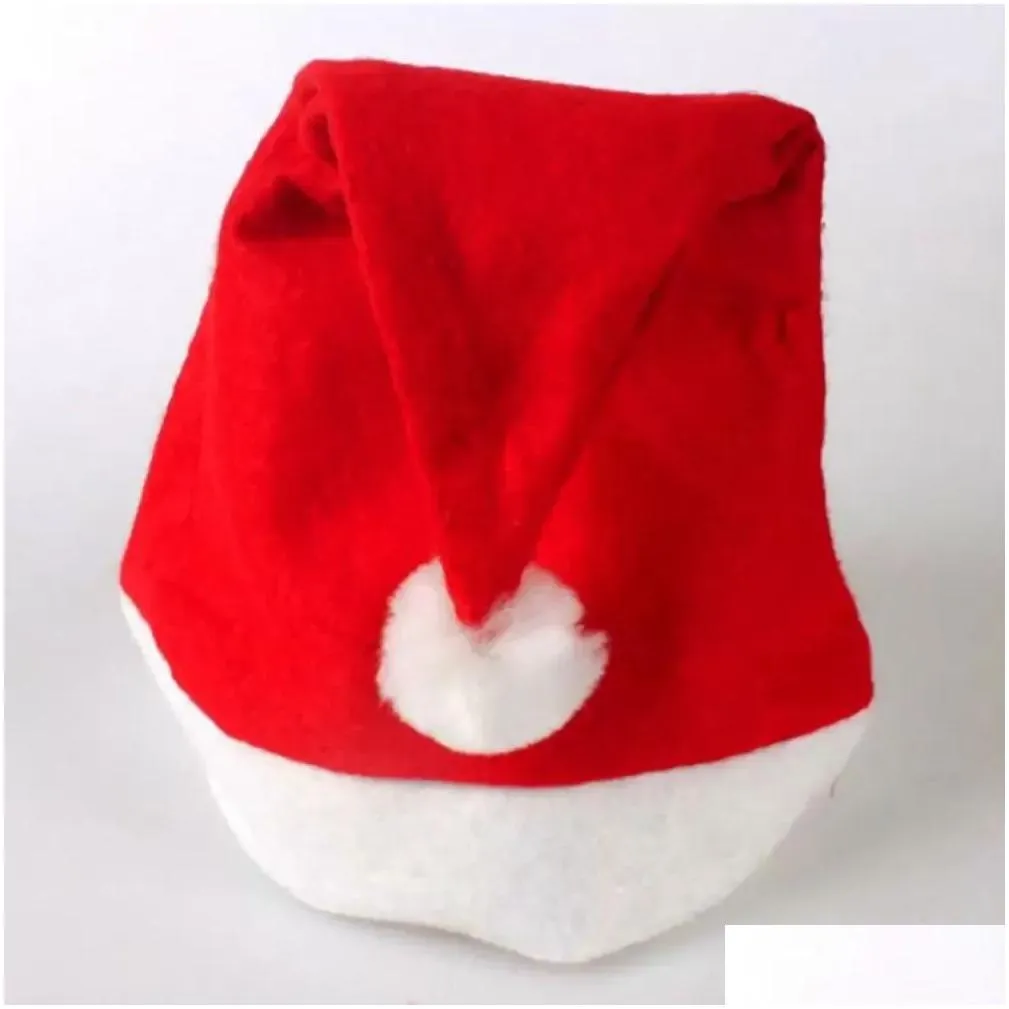 red santa claus hat ultra soft plush christmas cosplay hats xms decoration adults party cap kids or adult head circumference size 56-58cm fy2322