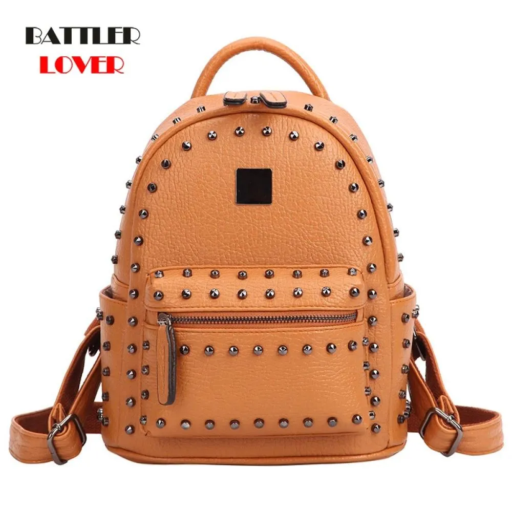 2020 Women Fashion Backpacks School Bags Rivet Multi-use Bags for Girls Work Lady