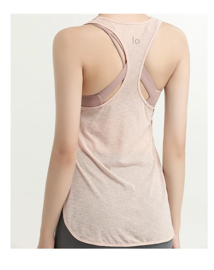 al Yoga Sleeveless Shirt Womens Tank Yoga Shirts Clothes Vest Top Fitness YD025