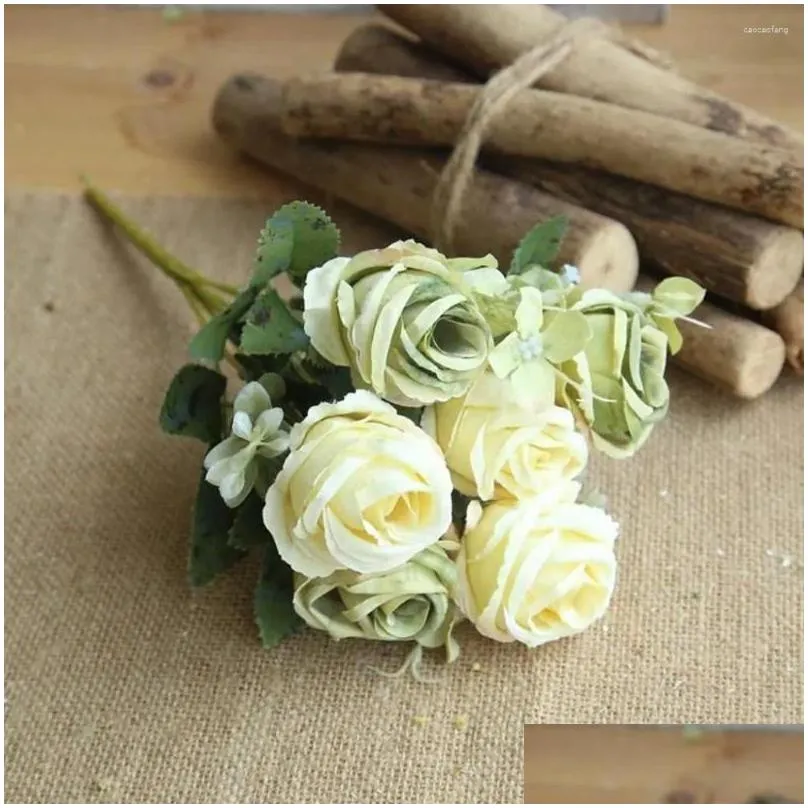 Decorative Flowers 1 Pcs Lifelike Home Decor Garden For Party Wedding Bouquet Silk Rose Festival Artificial Flower