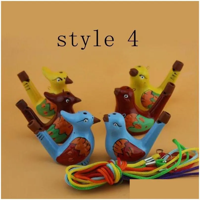 ceramic water bird whistle spotted warbler song chirps home decoration for children kids gifts party favor fy3681 sxmy18