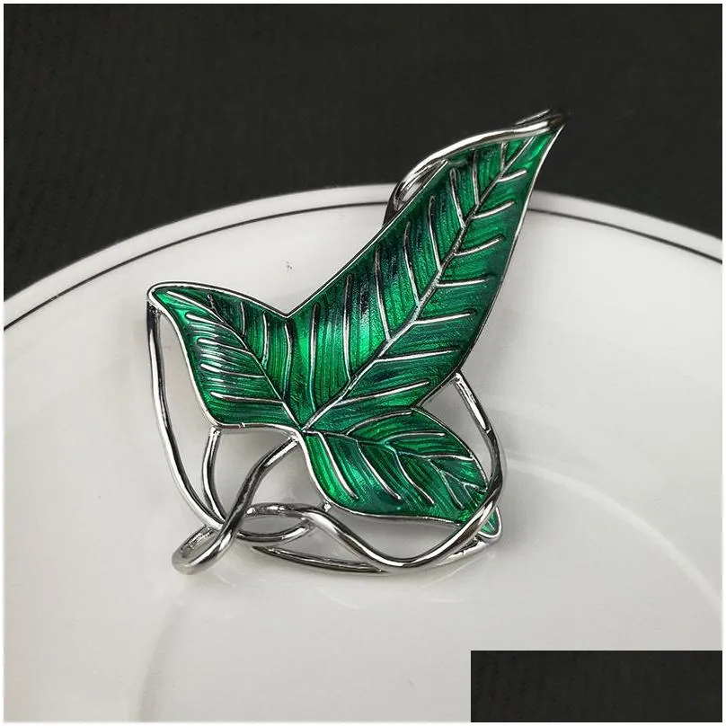 Pins, Brooches Pins Brooches Lotr The Lord Of Rings Leaf Brooch High Quality Fan Gift Fashion Jewelry 220916 Drop Delivery Jewelry Dhykg