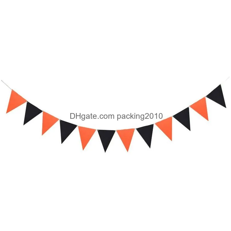 Banner Flags 12 Flags Colorf Pennant Felt Banner Bunting String Triangle Flag Party Celebrations Shops Decorations Baby Shower Wedding Dhk0H