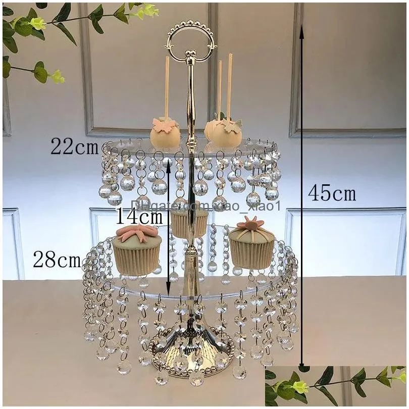 other bakeware acrylic multilayer cake plate crystal wedding dessert table decoration clear cupcake stand3261172