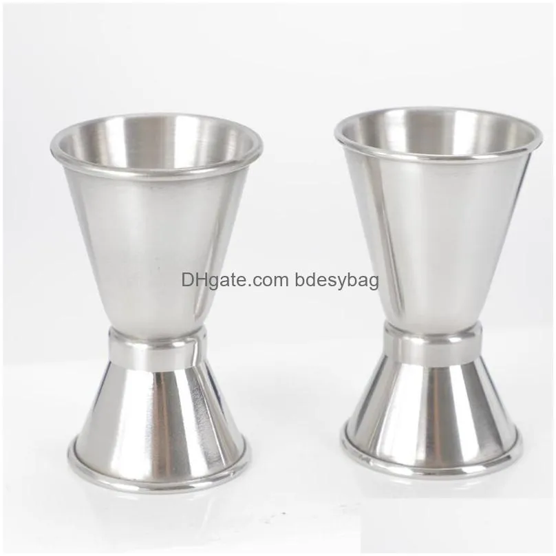 Bar Tools Measuring Cup Cocktail Liquor Bar Cups Stainless Steel Jigger Bartender Drink Mixer Ss0412 Drop Delivery Home Garden Kitchen Ot87D