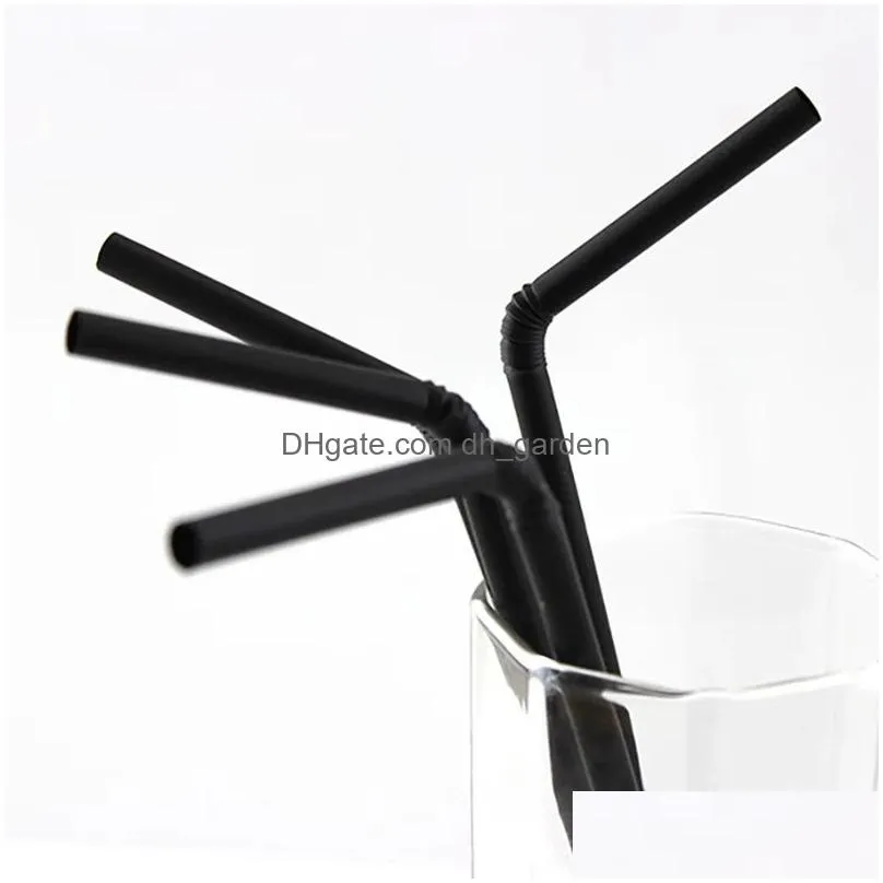 Disposable Plastic Straws Colorf Disposable Plastic Drinking Sts Wedding Party Bar Drink Accessories Birthday Flexible Drop Dhgarden Dhqbo