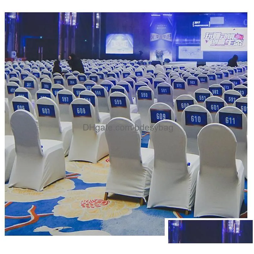 Chair Covers White Polyester Spandex Wedding Party Chair Ers For Weddings Banquet Folding El Events Decoration Ss1230 Drop Delivery Ho Otfni