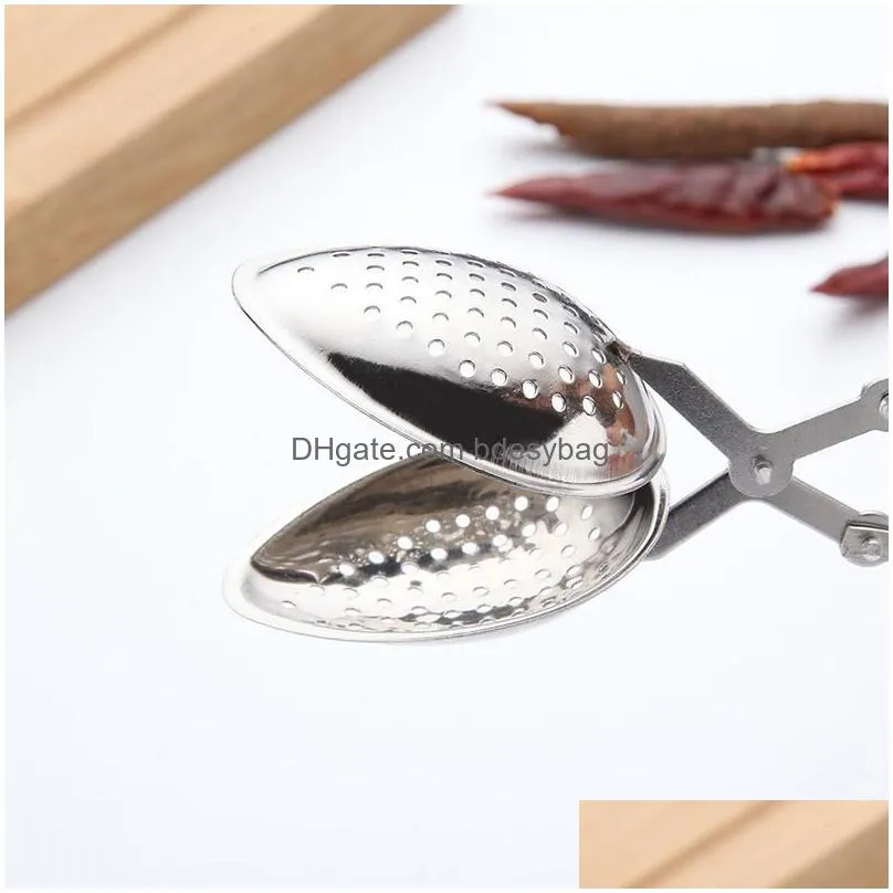 Coffee & Tea Tools Tea Strainer Stainless Steel Handle Ball Infuser Kitchen Gadget Coffee Herb Spice Filter Diffuser Ss0114 Drop Deliv Otdjz