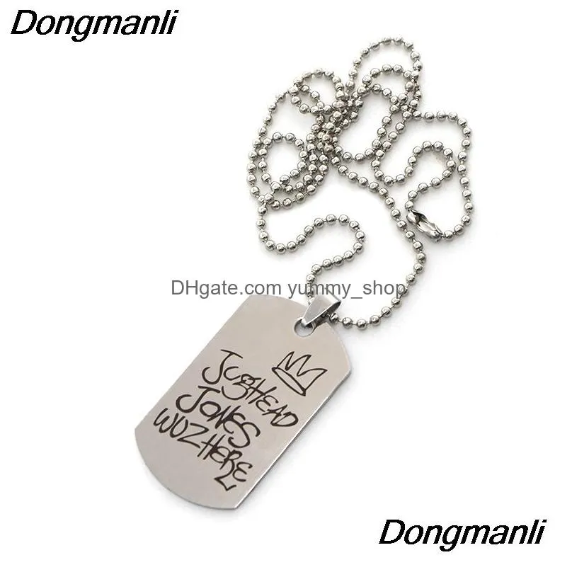 pendant necklaces p2226 dongmanli tv series riverdale necklace stainless steel fashion inspired jewelry for fans laser