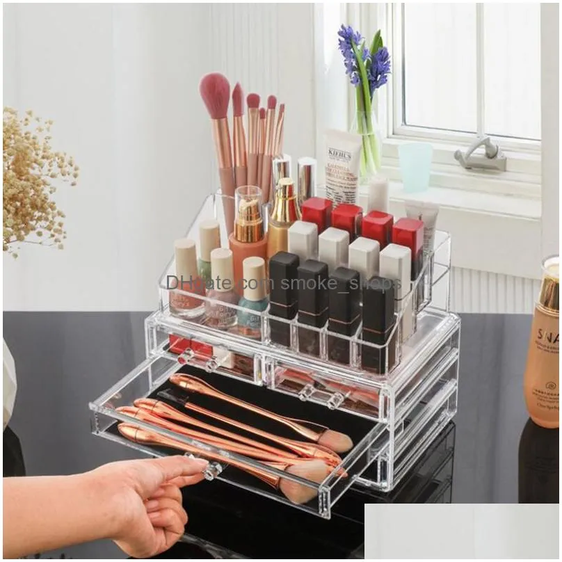 food savers storage containers acrylic organizer for cosmetics makeup clear cosmetic box drawers jewelry mask holder stackable 230307