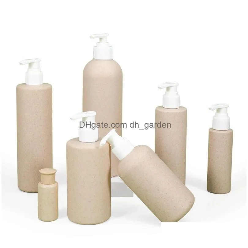 Lotion Bottles Wholesale Refillable Lotion Pump Bottle Biodegradable Shampoo Shower Gel Cosmetic Container Refill Facial Cle Dhgarden Dhu3X