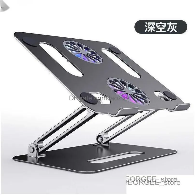 laptop cooling pads laptop cooler base stand foldable laptop cooling pad support adjustable notebook stand for ipad within 17.3 inch 2 fans