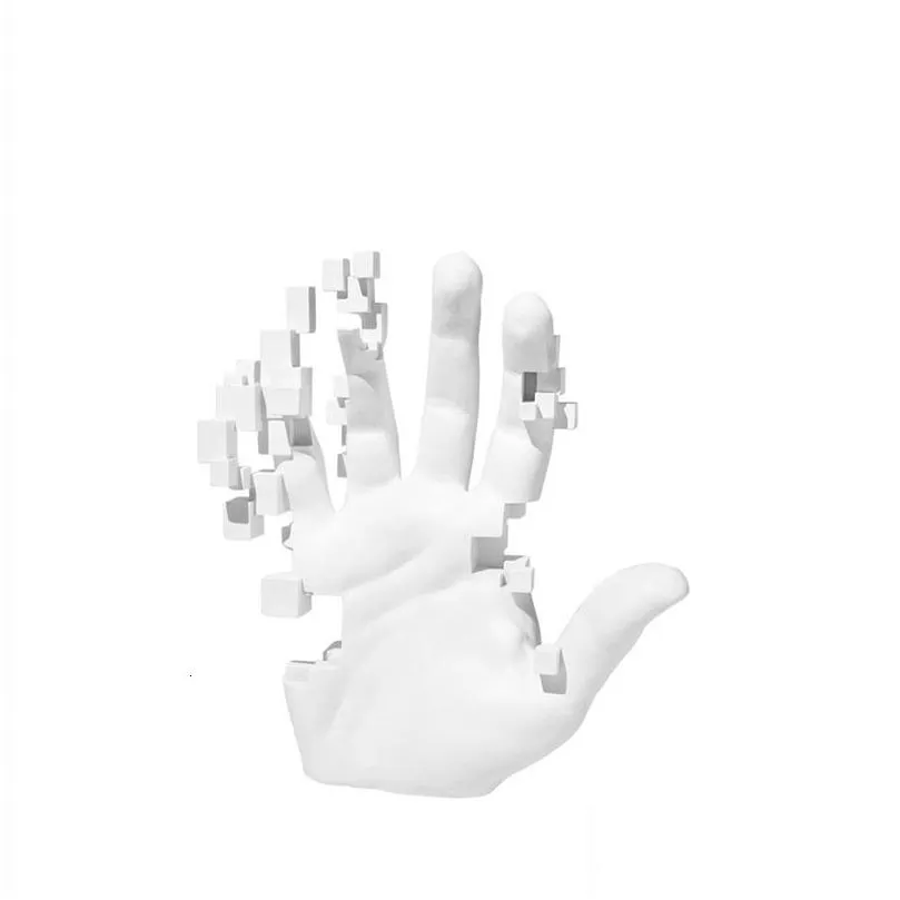 decorative objects figurines white artistic hand art body statue abstract sculptures modern simplicity home decorations living room bookcase mesa decor