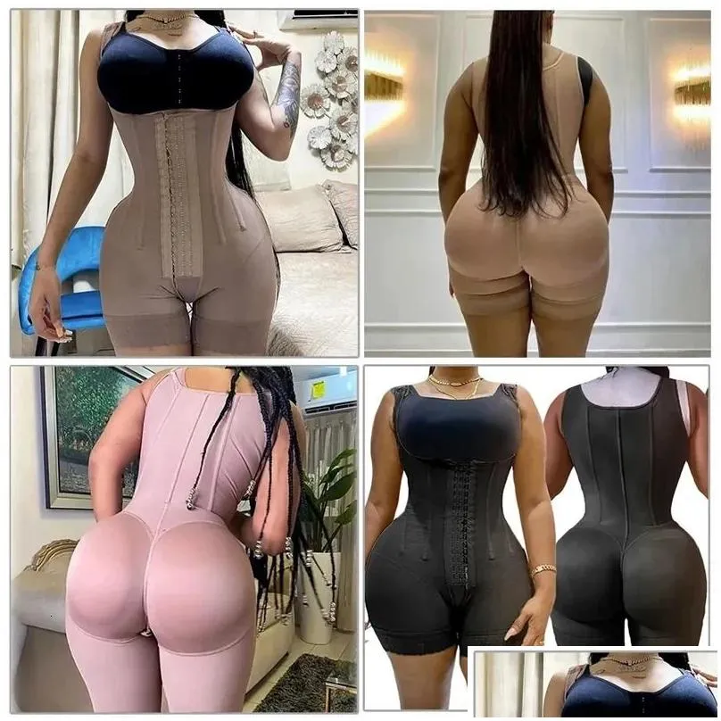 Women`S Shapers Womens Shapers High Compression Body Shapewear Women Fajas Colombianas Corrective Girdle Tummy Control Post Liposucti Oty24