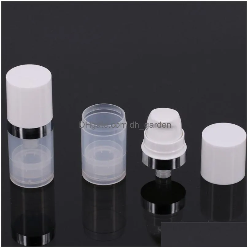 Airless Bottles Wholesale 5Ml 10Ml 15Ml Empty Refillable Bottles Airless Cosmetic Containers Travel Plastic Vacuum Pump Bott Dhgarden Dhpu6