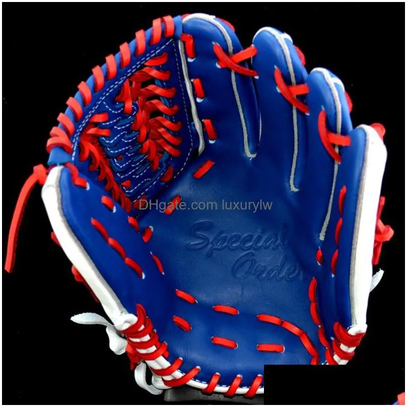 Sports Gloves Genuine Leather Cowe Baseball Glove Sweat Absorbing Strengthened Durable 11.51212.5 230414 Drop Delivery Dh7Jg