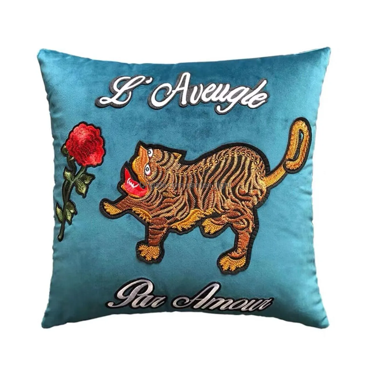 pillow super luxury designer embroidery signage pillowcase cushion cover 45x45cm and 30x50cm home and car decoration creative festival