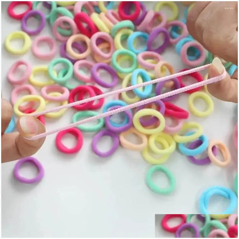 Hair Accessories 500Pcs Scrunchies Bands Baby Elastics Girls Headwear Drop Delivery Otasy