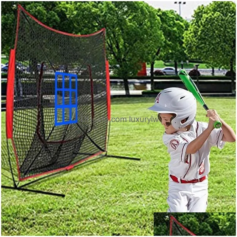 Sports Gloves Practice Net Baseball Softball Hitting Pitching Backstop Sn Equipment Training Aids Goods Nylon 230421 Drop Delivery Dhlt5