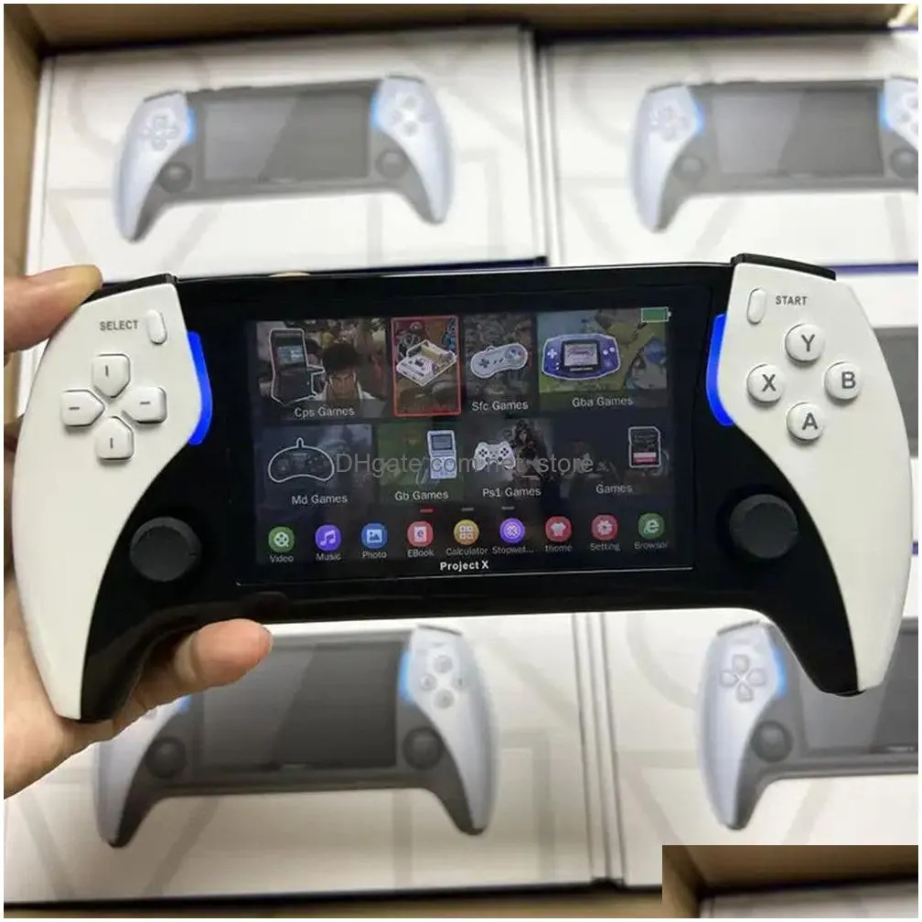 project x 4 3-inch high definition ips screen handheld game console supports dual player combat with dual controllers gift vs ps5