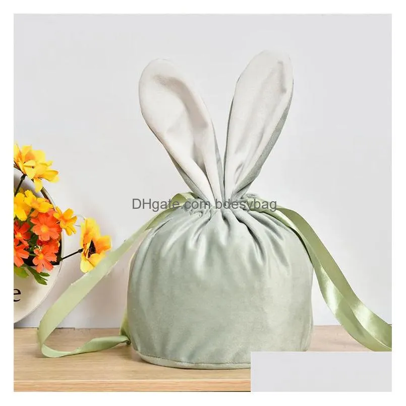 Other Festive & Party Supplies 9 Colors Veet Easter Bunny Bag Selling Monogram Gift Blank Sublimation For Kids Fy2673 Ss0111 Drop Deli Otai2