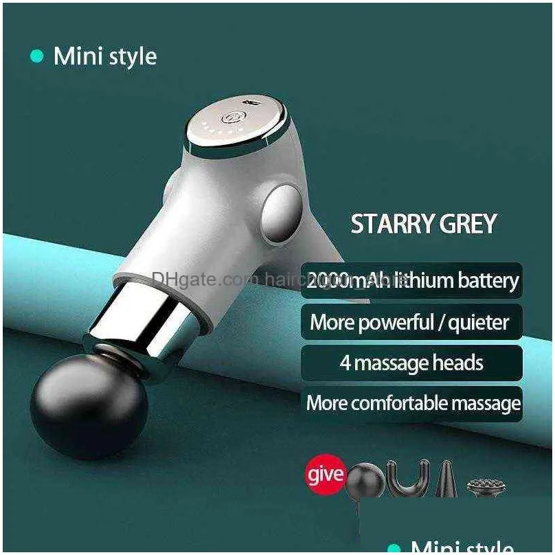  mini massage gun small fitness equipment muscle relaxer fascia grab triangle compress massage health care equipment y220511