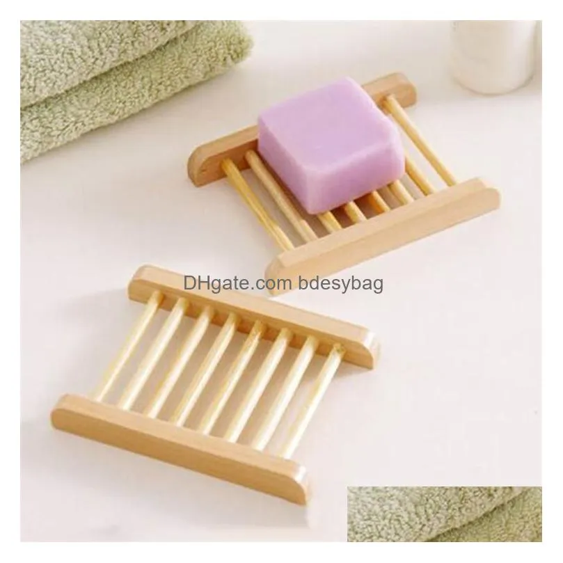 Other Bar Products Natural Wood Soap Tray Holder Dish Storage Bath Shower Plate Home Bathroom Wash Holders Fy4639 Ss0504 Drop Delivery Otdow