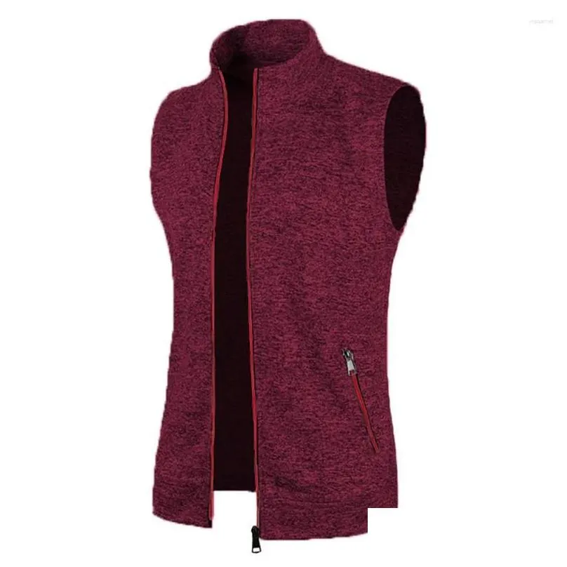 mens vests mens tops waistcoat daily fleece hiking jacket vest knitted pocket polyester regular retro sleeveless comfy