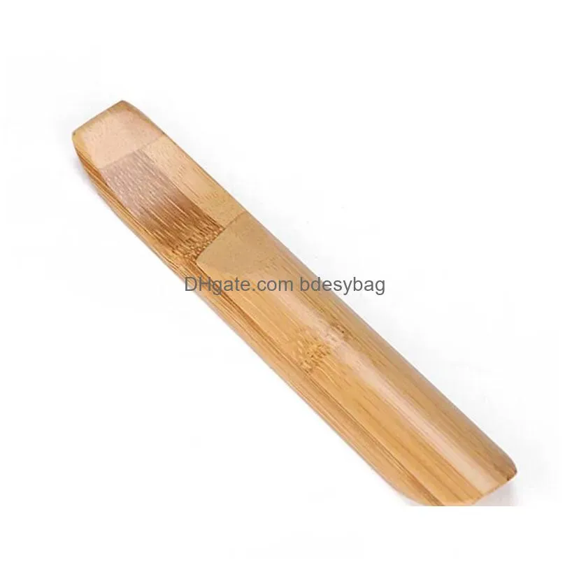 Tea Scoops 18Cm Wooden Bamboo Tea Scoop Coffee Drinking Tools Cooking Utensil Length Spoon Home Kitchen Accessories Tt0422 Drop Delive Otajp