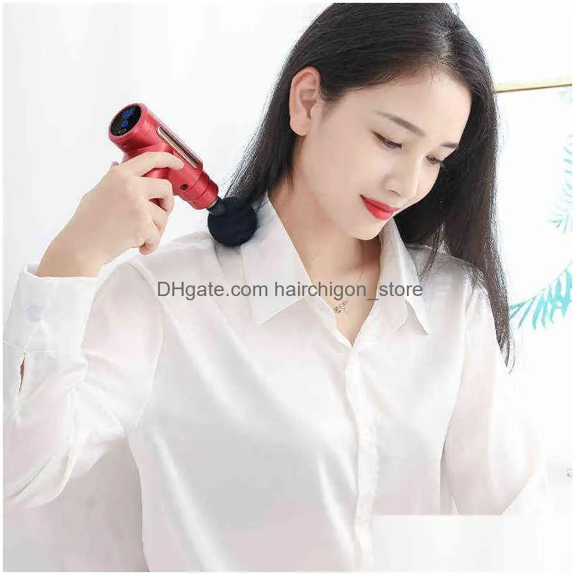 massage gun massager for body neck and back massager masajeador pistol electric muscle compression relaxation beauty health y220511