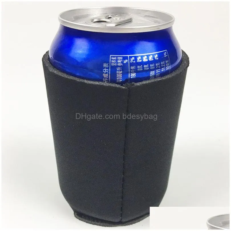 Drinkware Handle Neoprene Can Cooler Ers Drinkware Handle Foldable Insators Beer Holders Fit For 12Oz Slim Drink Cans Fy4688 Ss0118 Dr Otgy5