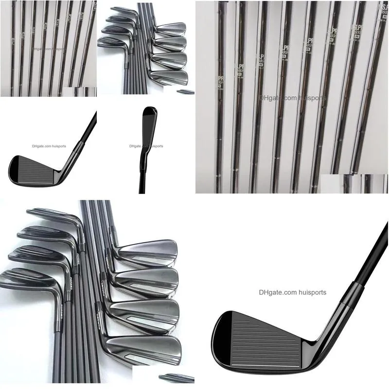 black golf clubs tlm forged iron set p79 0 4 5 6 7 8 9 p s steel graphite shaft headcover dhs ups fedex7121744