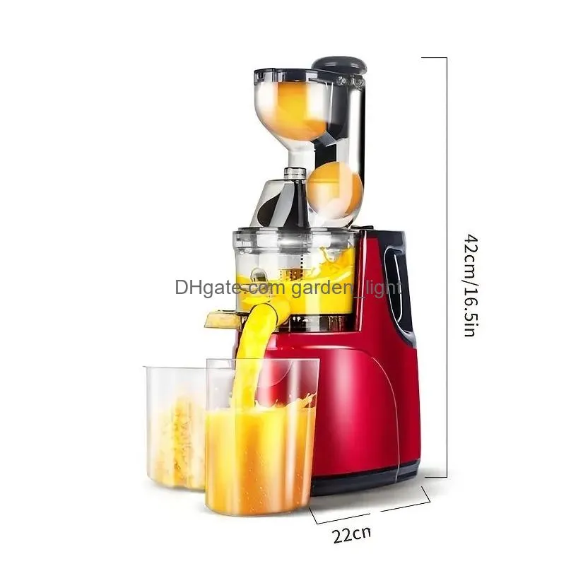 bar 1pc slow masticating juicer cold press juice extractor  orange citrus juicer machine with wide chute quiet motor for fruit