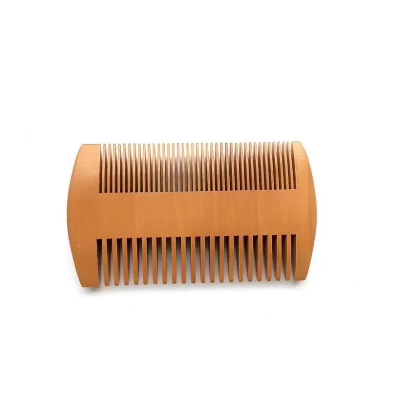 Hair Brushes Pocket Wooden Beard Comb Double Sides Super Narrow Thick Wood Combs