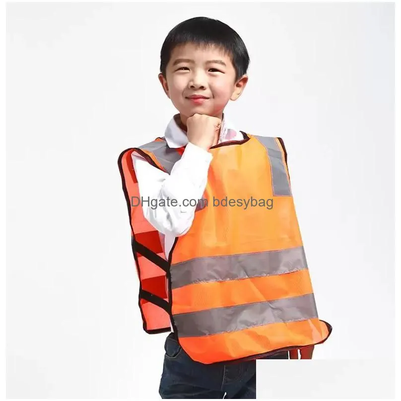 Other Home & Garden Kids Safety Clothing Student Reflective Vest Children Proof Vests High Visibility Warning Work Construction Drop D Otdwk