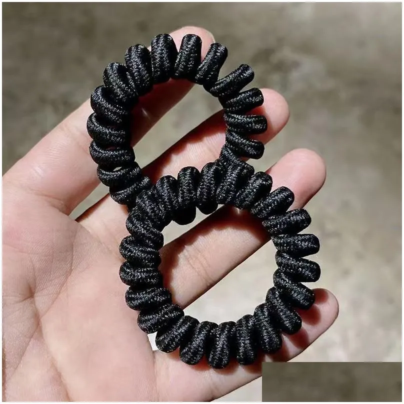 South Korean cloth art hair binding telephone line hair ring net red simple girl hairline spring binding head Rubber band