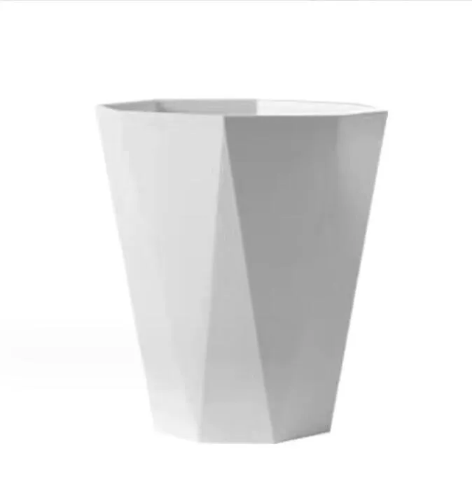 diamond shaped garbage bin for household use uncovered dormitory kitchen living room bathroom minimalist office plastic garbage bin