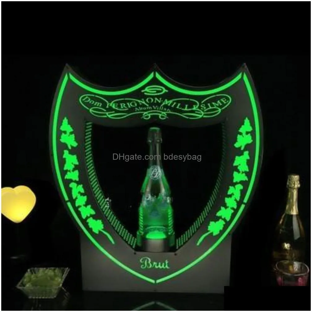 Ice Buckets And Coolers New Led Rechargeable Dom Perignon Bottle Presenter Champagne Glorifier Display Cocktail Wine Whisky Case Icecr Otrko