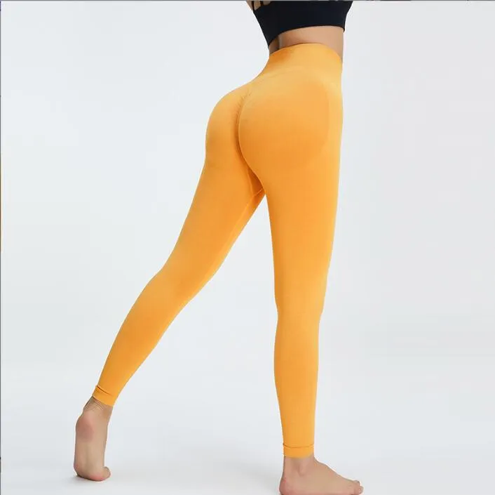 seamless high waisted nude yoga pants womens peach lifting buttocks tight fitness pants quick drying sports yoga suit